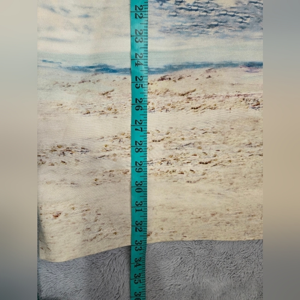 LORD + TAYLOR 424 Fifth Artistic Beach Palm Scene Coat. Size 4 - Picture 10 of 10
